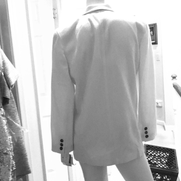 NWT LizSport 100% Wool oversized jacket blazer cream 4 vintage OPEN To OFFERS - Picture 6 of 11